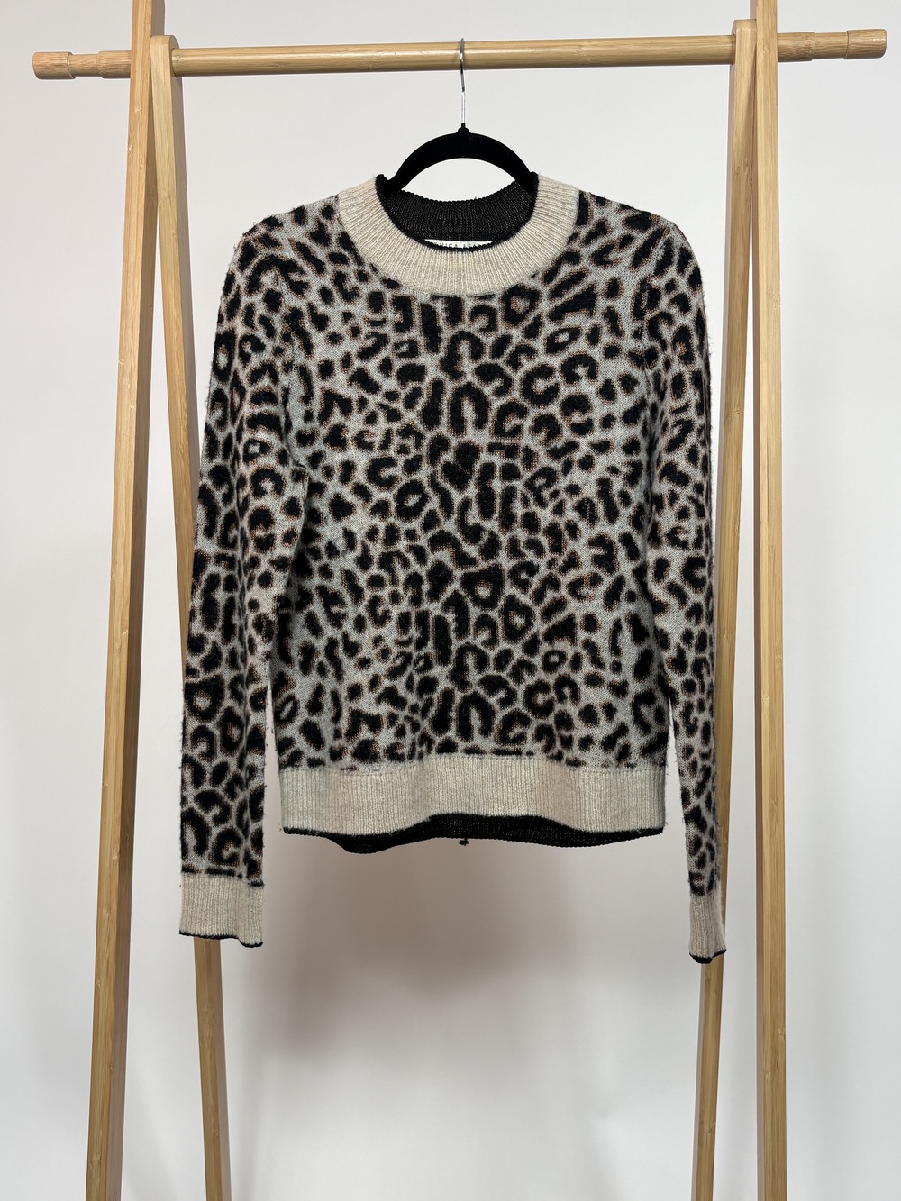 PF-1448 Veronica Beard Leopard Print Wool Sweater